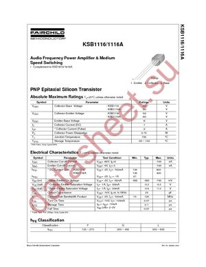 KSB1116ALTA datasheet  